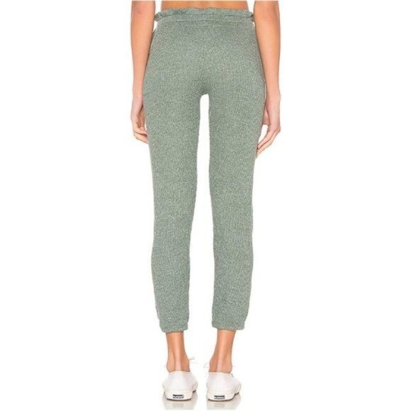 Monrow Cactus Green Thermal Elastic Waist Sweats - Picture 4 of 5